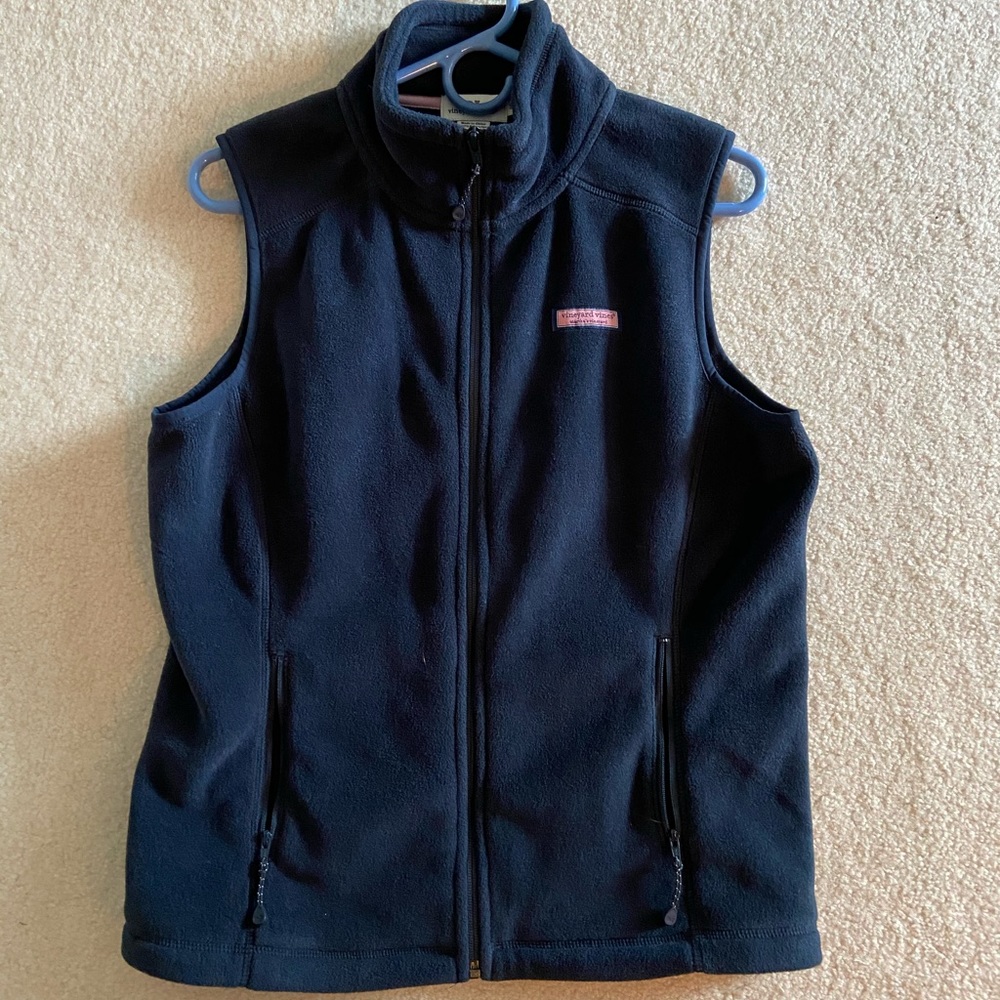 Vineyard Vines Navy Zip  Vest